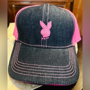 Authentic Playboy Cap with Embroidered pink Bunny Logo. New with tags. Rare item